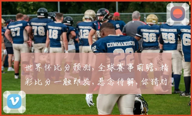 世界怀比分预测,全球赛事前瞻,精彩比分一触即发,悬念待解,你猜对了吗